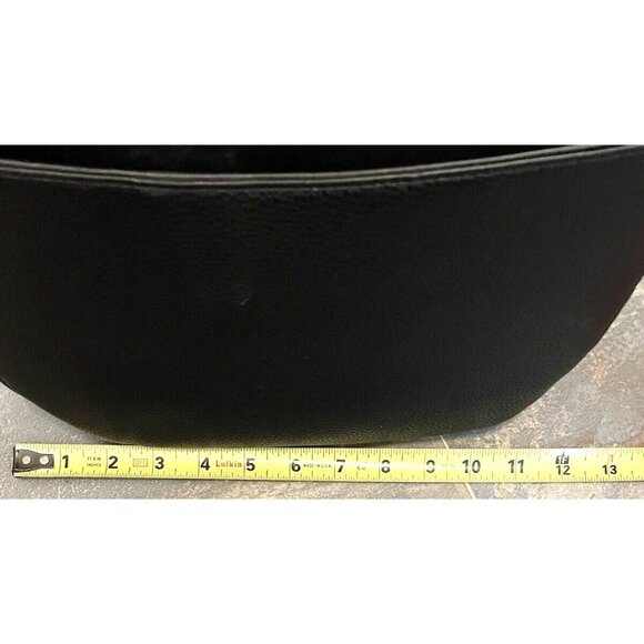 Anne Klein handbag Black faux Leather Gold Buckle adjustable Cross Body Strap - Picture 3 of 5